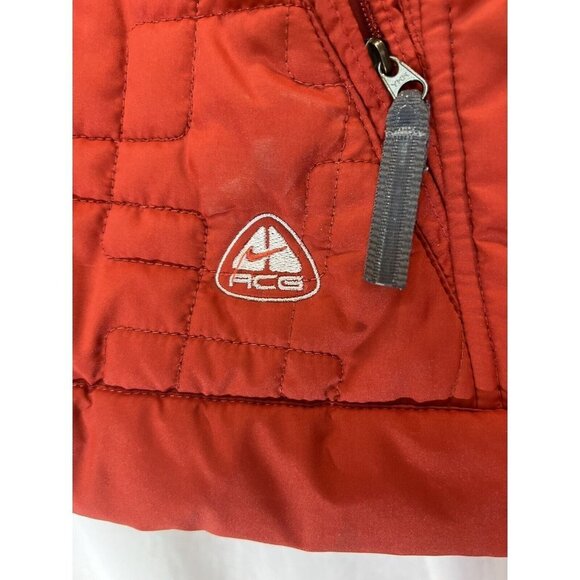 Nike ACG Women's Orange Quilt Jacket ZipOff Arms Full Zip Thermal Outer Layer XL - Picture 3 of 5
